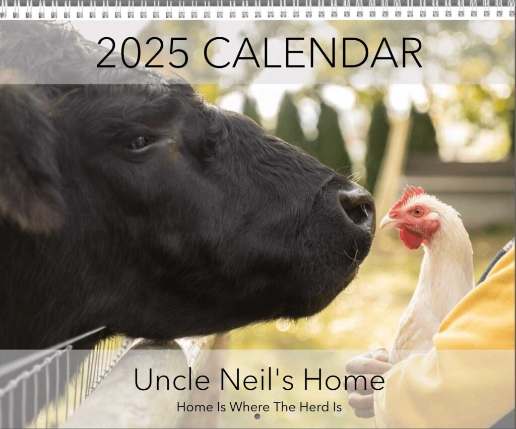 UNH 2025 Calendar • Uncle Neils Home, A Farm Animal Sanctuary + Cat Rescue